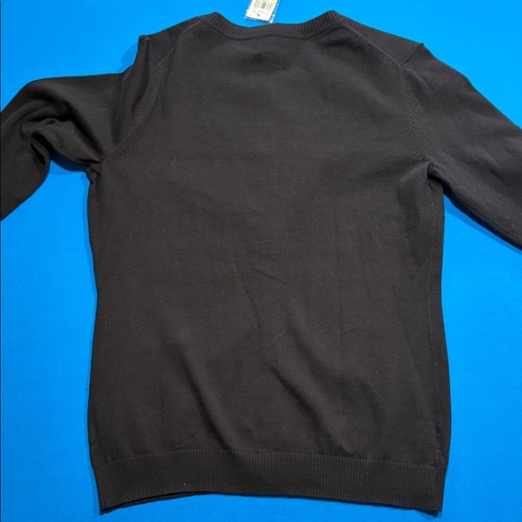 Van Heusen Black Knit Button-Up 100% Cotton Sweater NWT - Picture 7 of 12